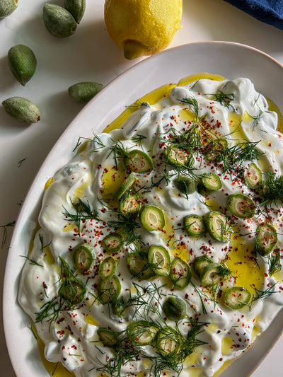 Fresh Green Almond Tzatziki